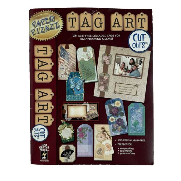 NOS Paper Pizazz Booklet Sheets Tag Art Cut Outs Hot Off The Press Scrapbooking - Picture 1 of 8